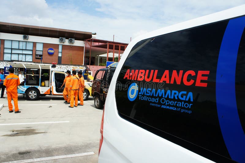 The service of the Trans Java toll stock images