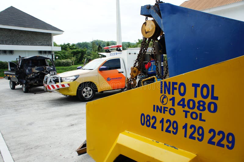 The service of the Trans Java toll stock photography