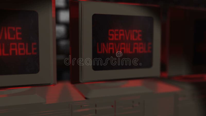 Service Unavailable on an Old Computer Monitor royalty free illustration