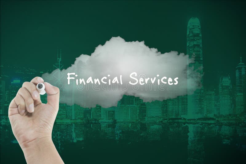 Services financiers sur le nuage photo stock Services financiers sur le nuage photo stock