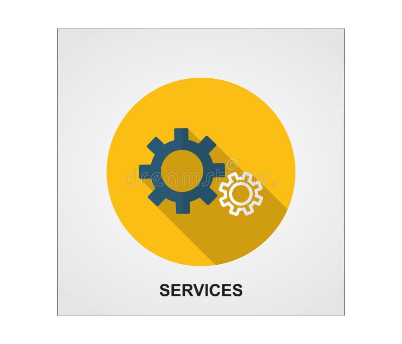 Services flat icon Vector stock vector. Illustration of vector 118296494