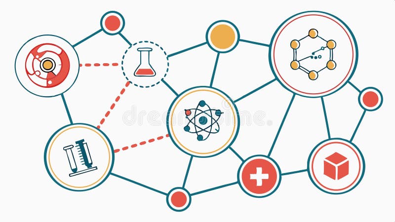 Servicii medicale de rețea și conexiuni medicale în concepția vectorială a conceptului de design vectorial Generativ AI stock illustration