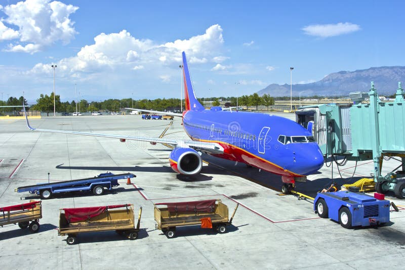 Servicing the aircraft in Albuquerque NM.