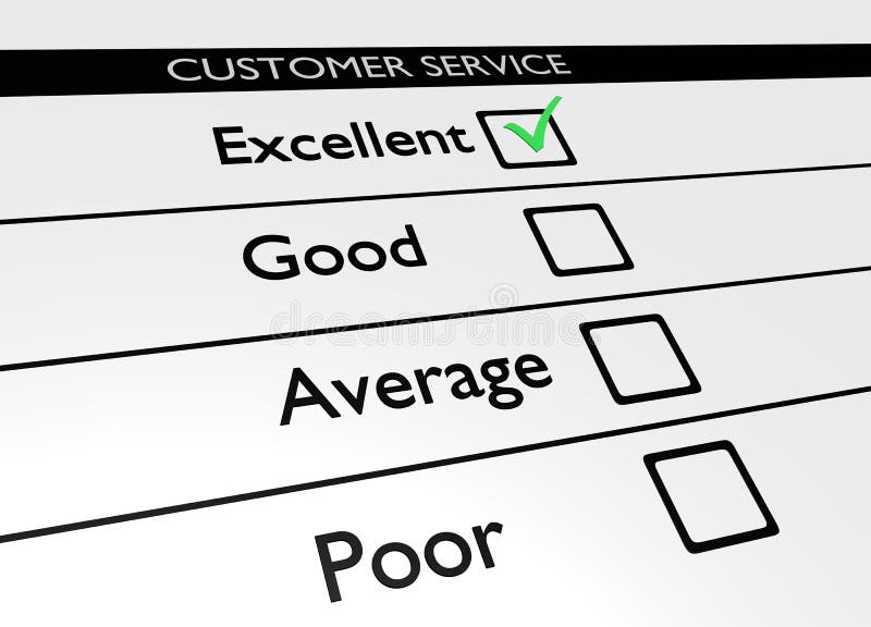 Illustration of a customer service poll. Illustration of a customer service poll