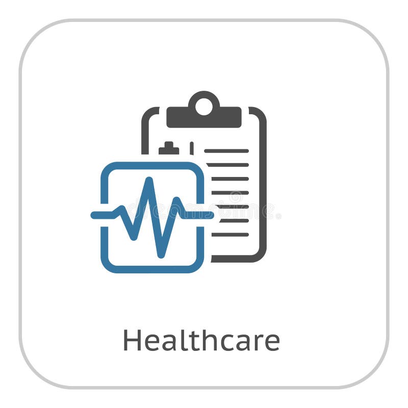 Servicios médicos e icono plano de la atención sanitaria libre illustration Servicios médicos e icono plano de la atención sanitaria libre illustration