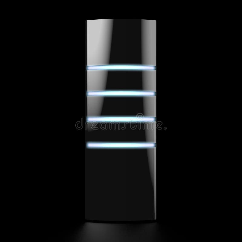 3 servidor negro moderno con luces led excelente para temas como almacenamiento de alojamiento de centros de datos etc ilustración del vector