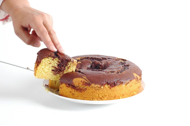 Serving Cake stock image. Image of serving, vanilla, homemade 1337927