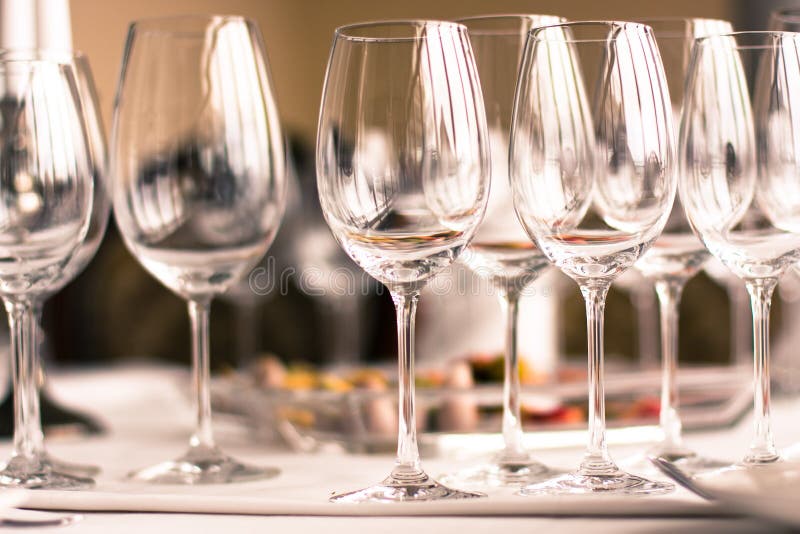Serving luxury glasses stock image. Image of table, goblet 18458977