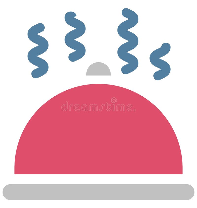 Serving Platter Color Vector Isolated Icon Editable royalty free illustration