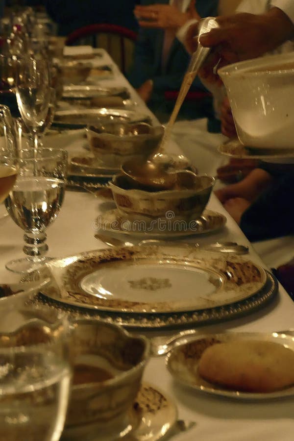 Serving Soup in a Luxury Restaurant Stock Photo Image of morocco