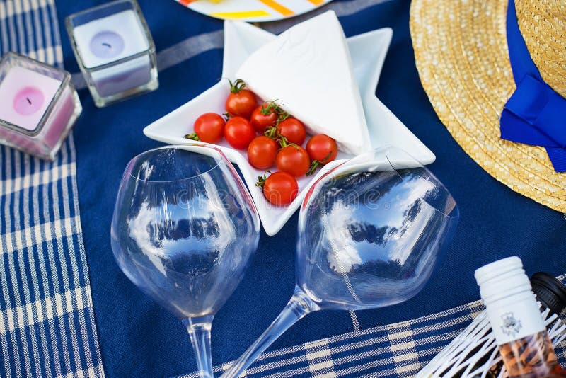 Serving a Summer Picnic in French Style Stock Photo Image of picnic