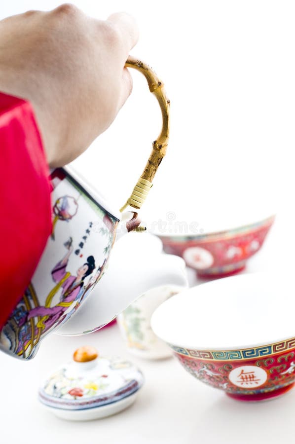 Serving Tea in Chinese Pots Stock Photo Image of serve, chinese 4841654