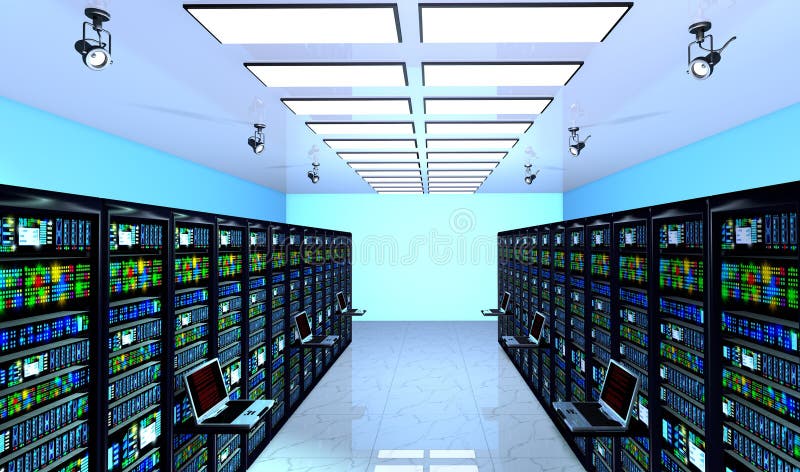 Serweru pokój w datacenter, pokój wyposażający z dane serwerami zdjęcie royalty free Serweru pokój w datacenter, pokój wyposażający z dane serwerami zdjęcie royalty free