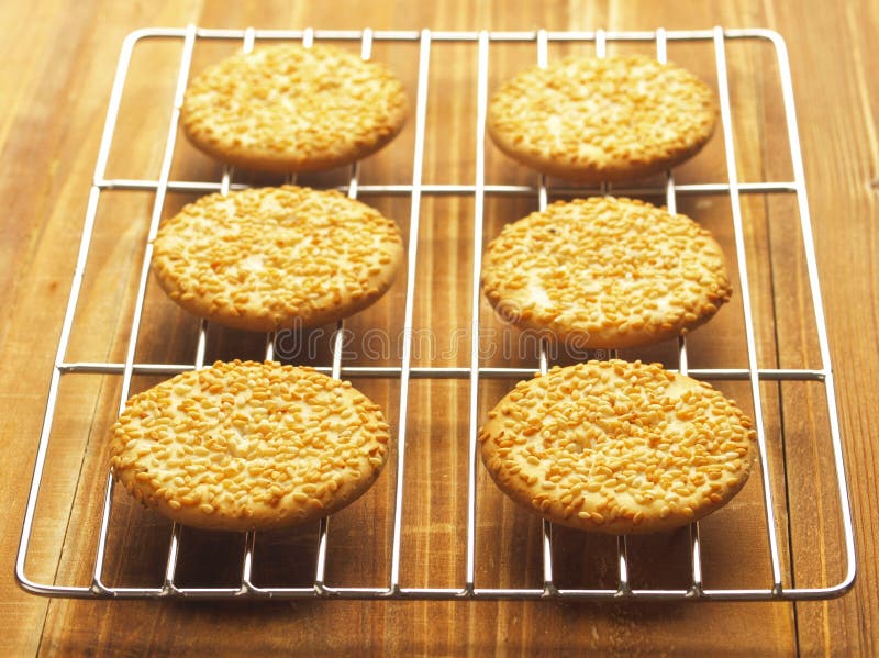 Asian sesame biscuits stock photo. Image of closeup, seeds 21536058
