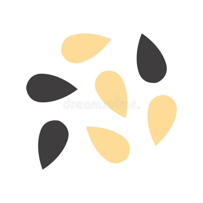 Sesame Icon. Black and White Sesame Seed Stock Vector Illustration of