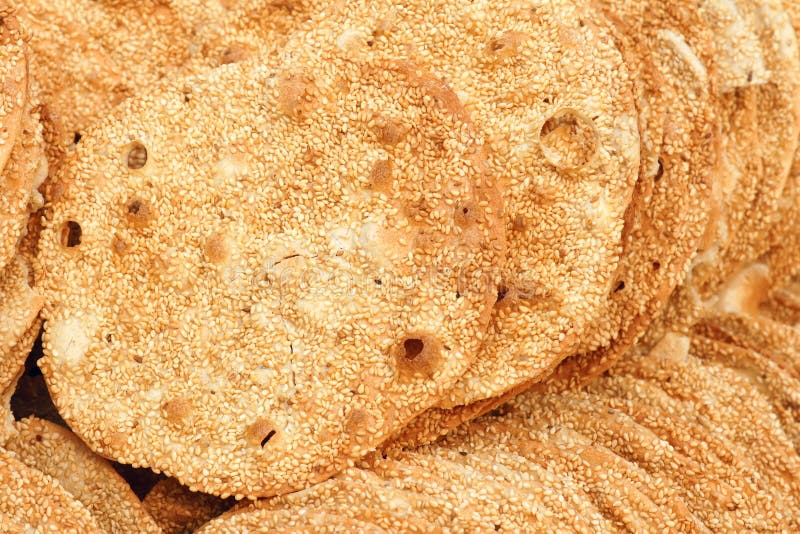 Sesame pancake stock photography