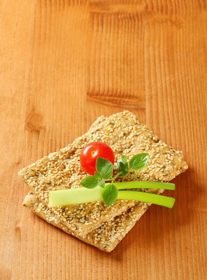 Sesame seed crackers stock photo. Image of gourmet, dietary 39040598