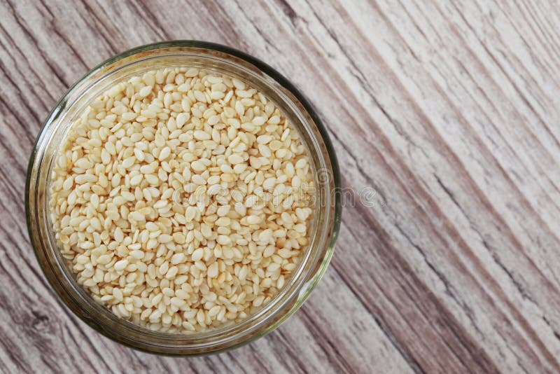 Sesame seed in jar stock image. Image of natural, crop 89730929
