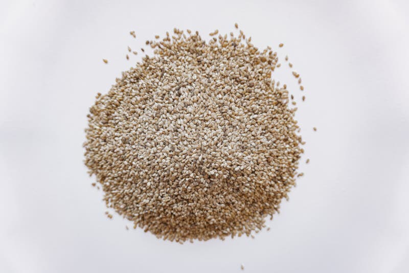 Sesame Seeds Isolated Natural Color Grains Stock Image Image of