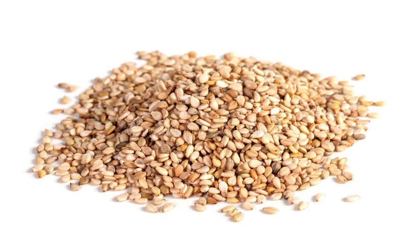healthy Sesame seeds. Isolated on white background royalty free stock photo