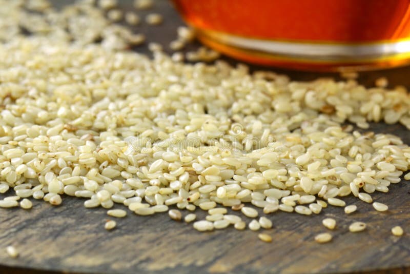 Sesame Seeds and Sesame Oil Stock Photo - Image of bottle, ingredient ...