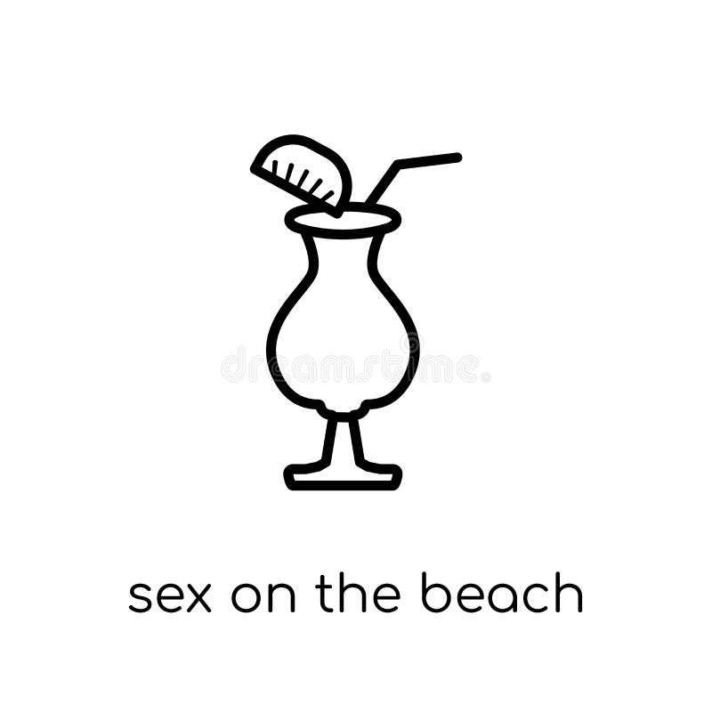 Sesso sull'icona della spiaggia dalla raccolta delle bevande illustrazione di stock Sesso sull'icona della spiaggia dalla raccolta delle bevande illustrazione di stock