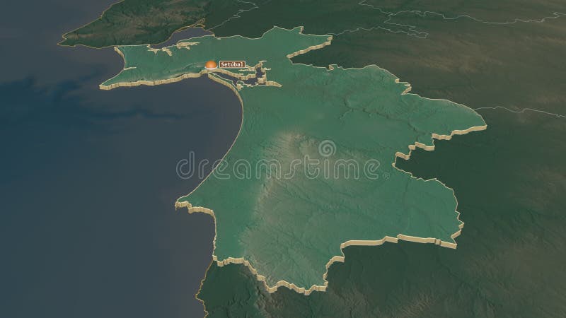 Zoom on Portugal Map and Flag. World Map. 10236063 Vector Art at