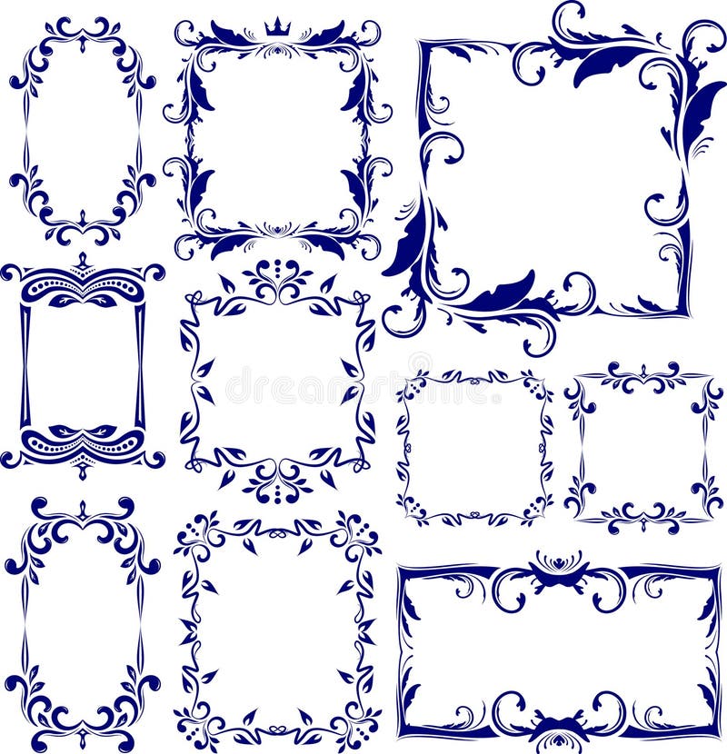 Set of 10 decorative frames