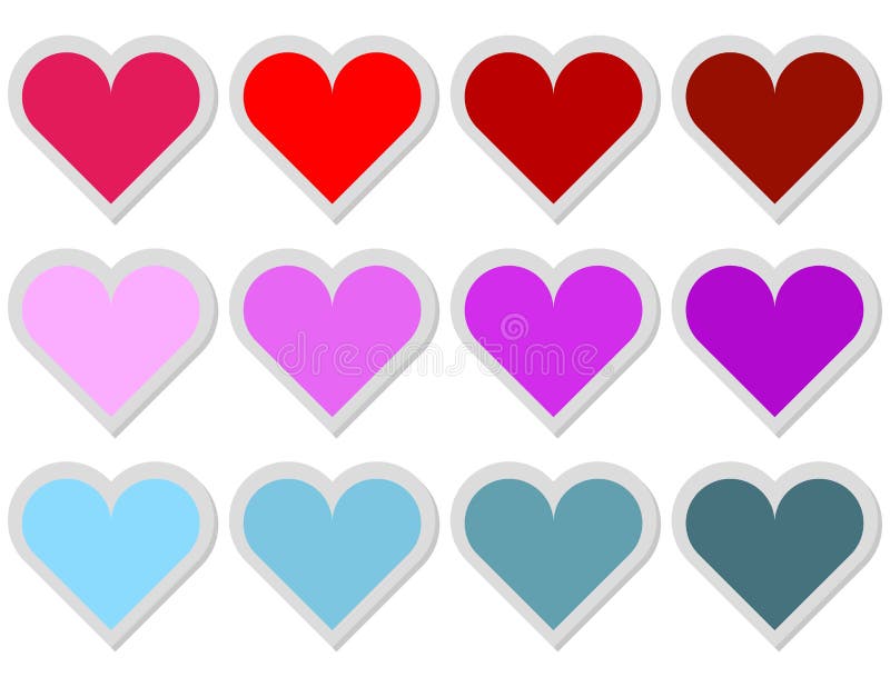 Heart stickers stock vector. Illustration of label, valentines 17949072
