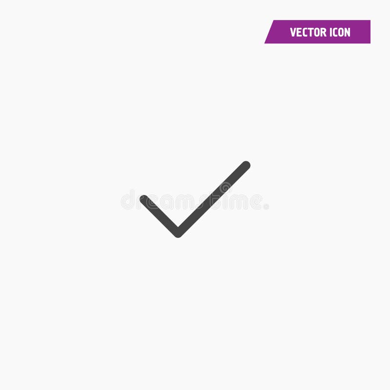 Tick point checkmark icon vector symbol. stock illustration Tick point checkmark icon vector symbol. stock illustration