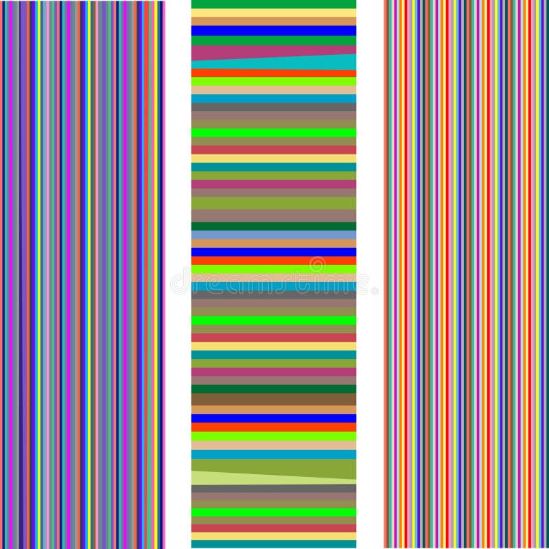 Set of 3 diferent stripes isolated on white stock illustration