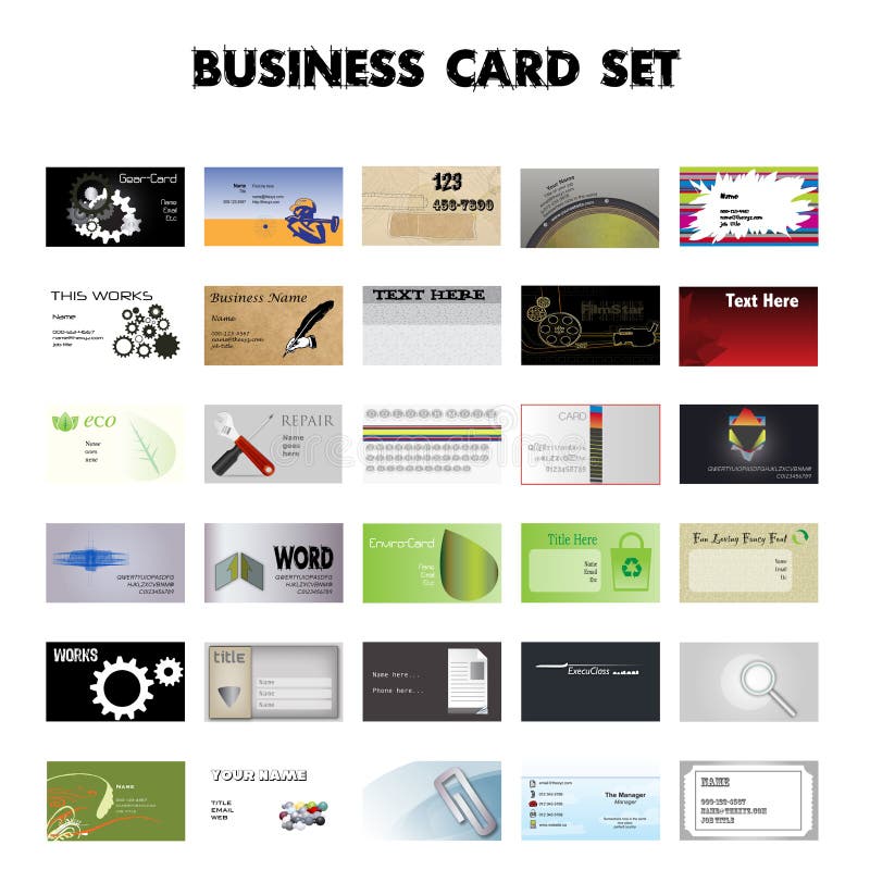 Set of 30 Business Cards