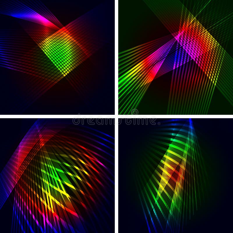 Set of 4 abstract vector backgrounds.