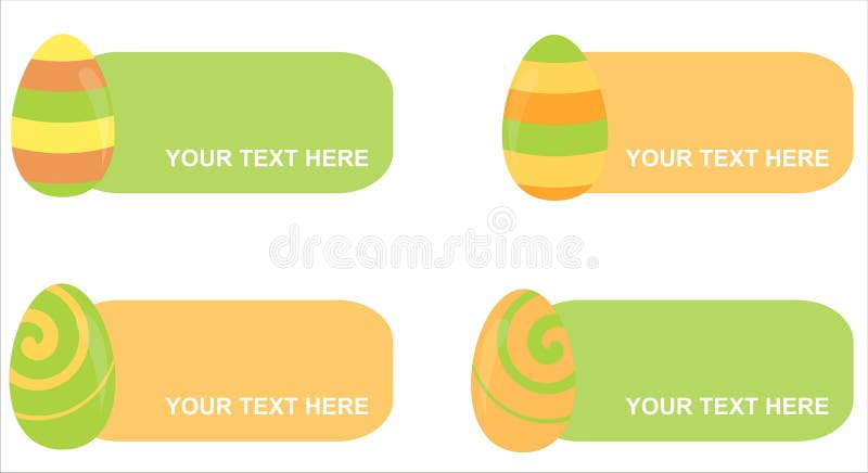 Set of 4 easter eggs frames