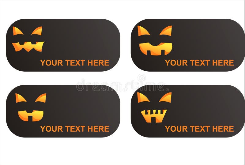 Set of 4 halloween banners