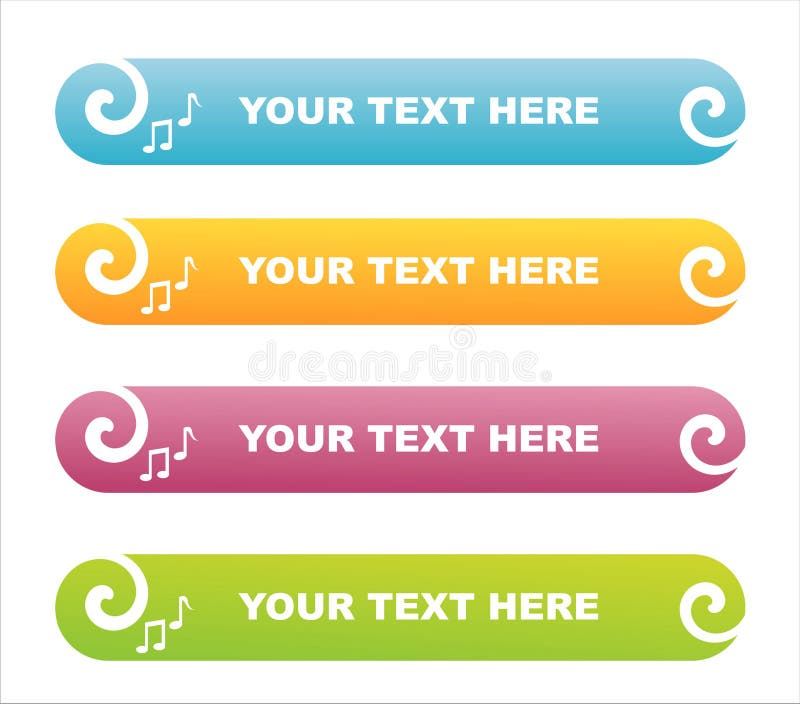 Set of 4 musical banners