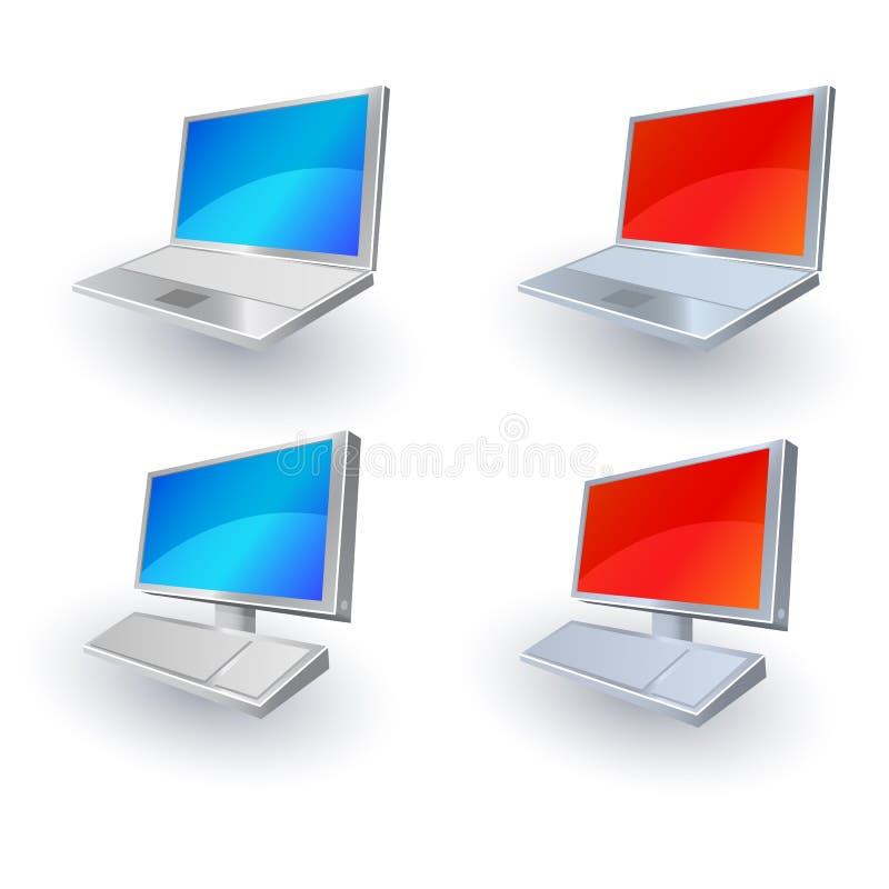 Set of 4 vector web icons stock illustration