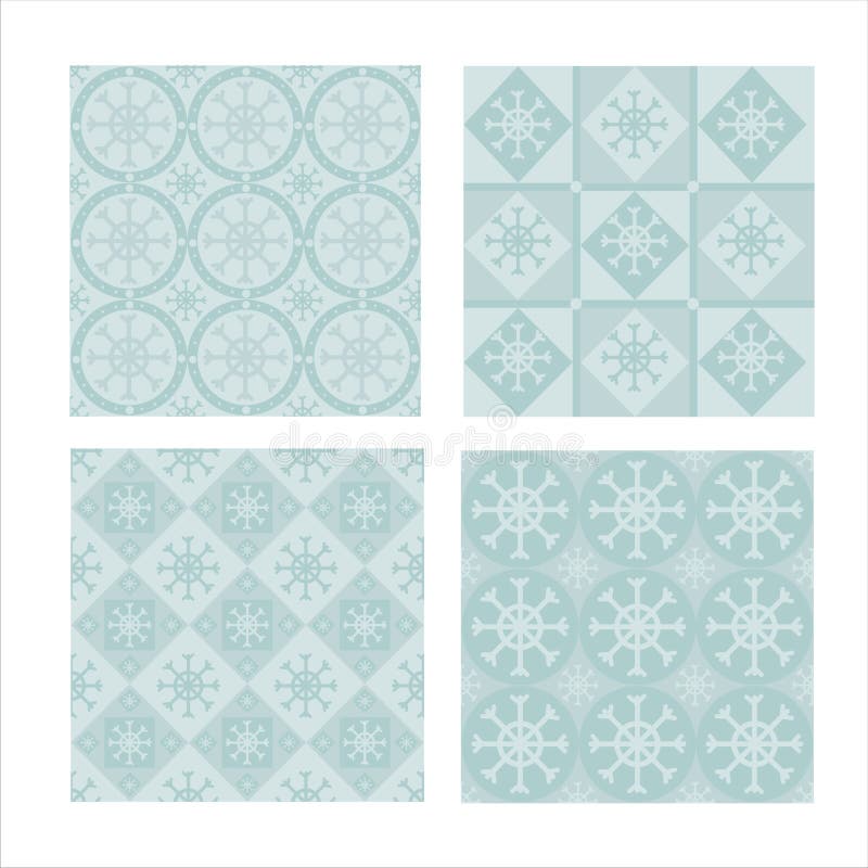 Set of 4 winter patterns