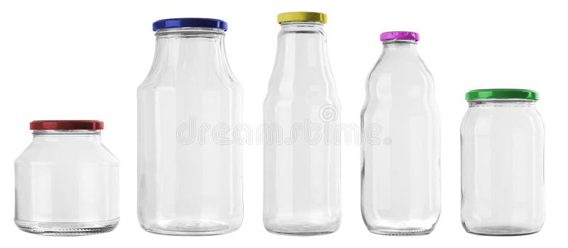 Set of 5 empty jar