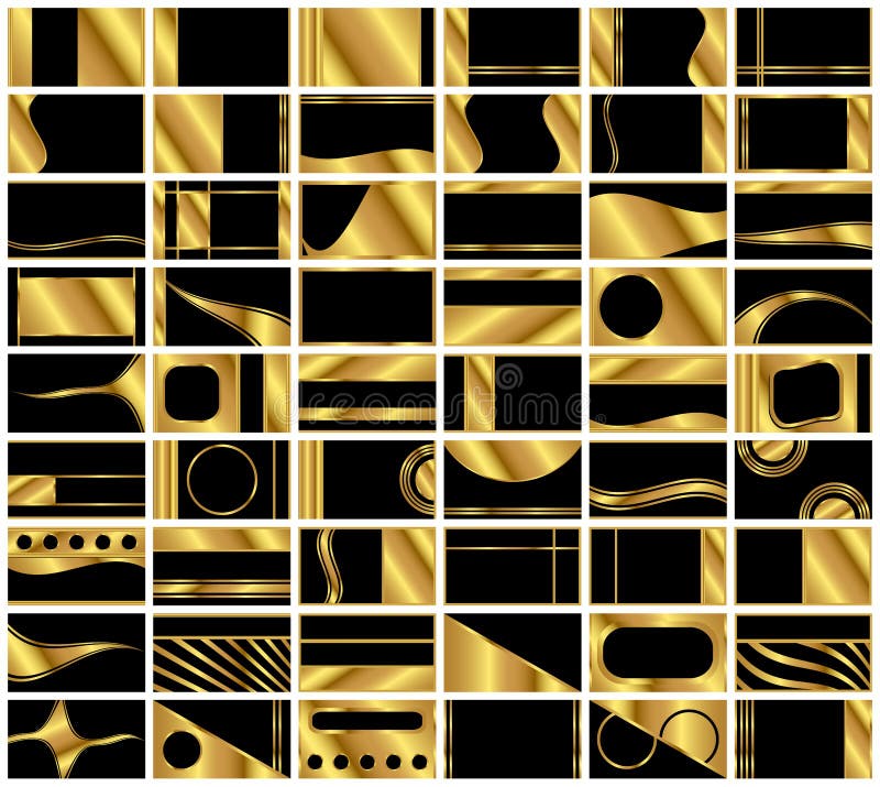 Set of 54 Very Elegant Business Card Backgrounds royalty free illustration