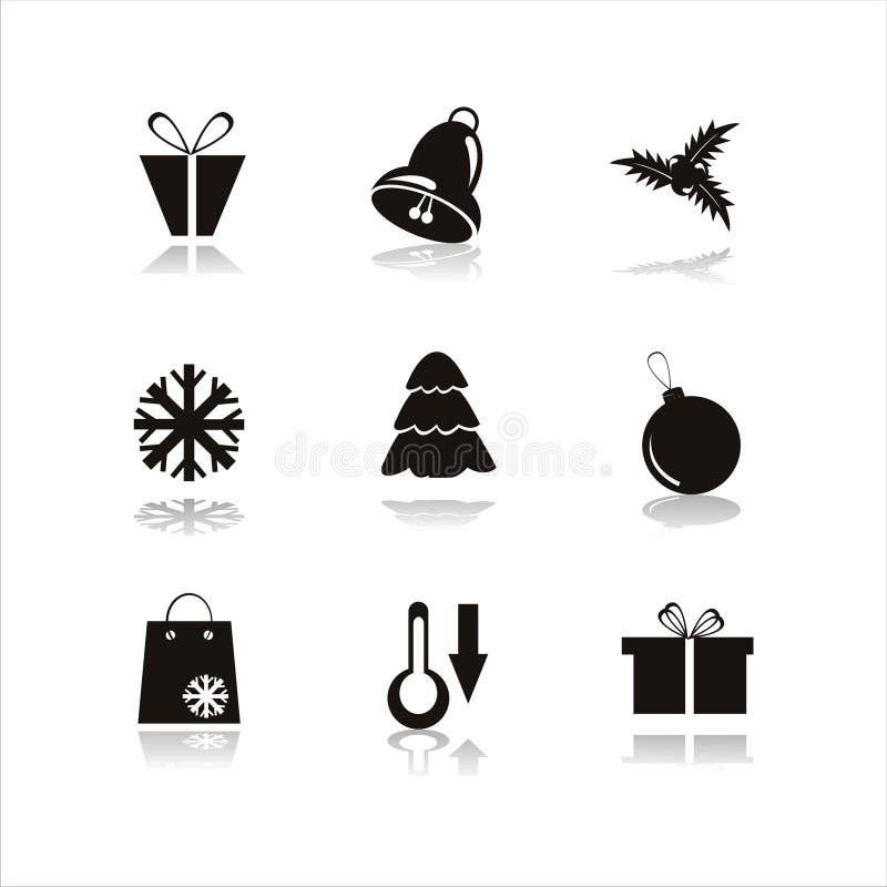 Set of 9 christmas icons