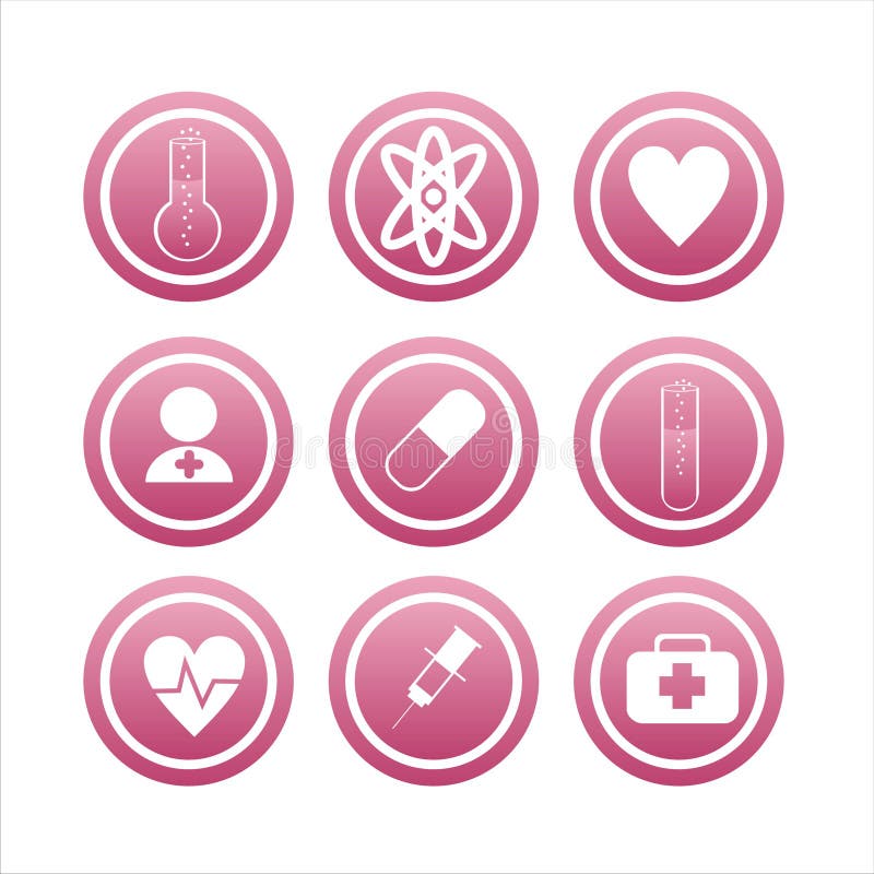 Set of 9 medical signs