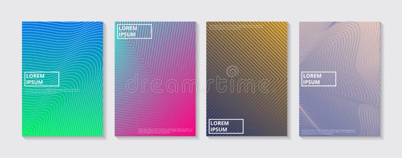 Set of abstract backgrounds. Minimal Vector covers design. royalty free illustration
