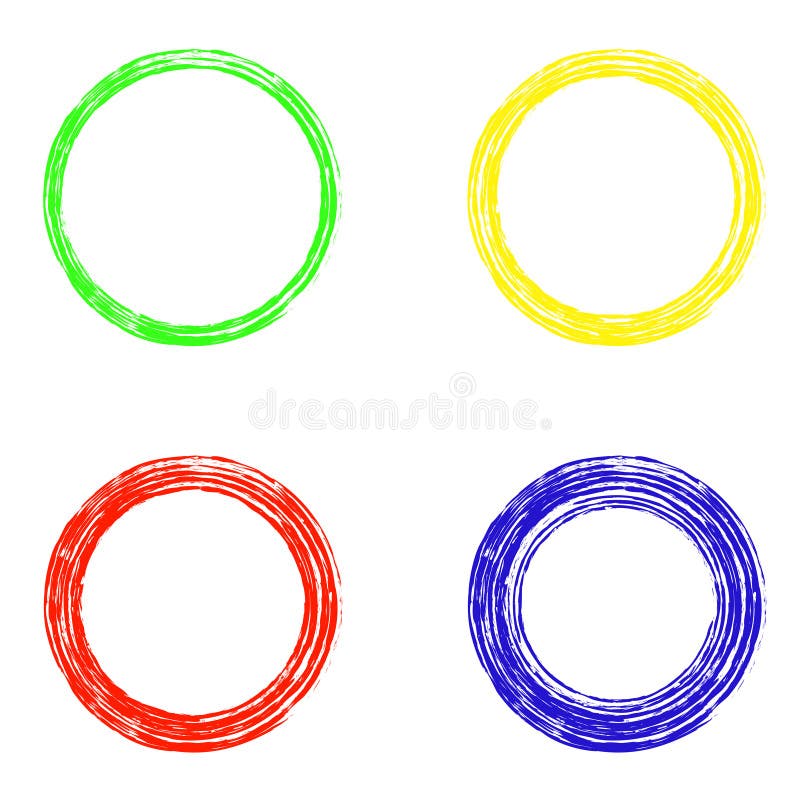 Set of abstract circles on white background 1