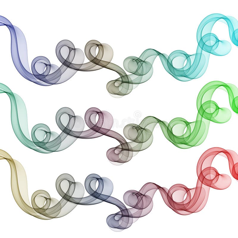 Set of abstract colored waves. Presentation template, advertising banner. eps 10 royalty free illustration