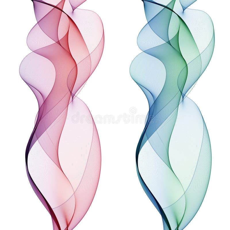 Set of abstract colored waves. Vector background. Design element. eps 10 royalty free illustration
