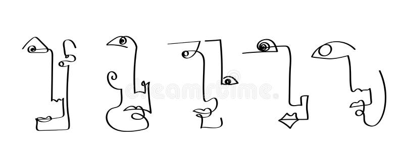 Set Of Abstract Face One Line Drawing Portrait Minimalistic Style Fine One Line Drawing Abstract Face One Line Stock Vector Illustration Of Contour Drawing Set Of Abstract Face One Line Drawing Portrait Minimalistic Style Fine One Line Drawing Abstract Face One Line Stock Vector Illustration Of Contour Drawing