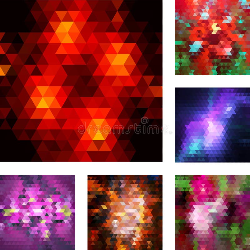 Set of abstract geometric backgrounds.