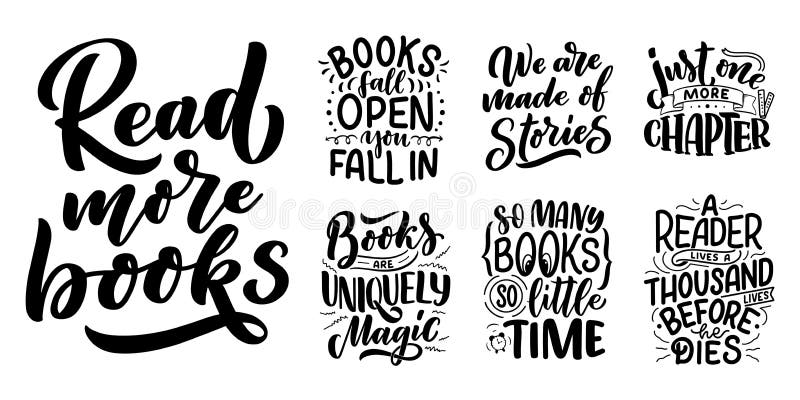 photo Funny Quotes For Kids To Read set with abstract lettering about books