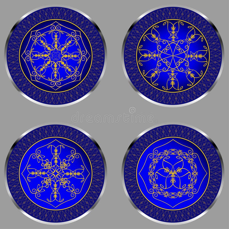 Abstract round figure stock vector. Illustration of metal - 62386472